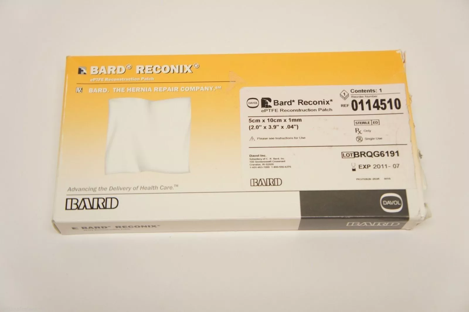 ???0114510 ~ Bard Reconstruction Patch 2.0in. x 3.9in. x 0.04in. (x)