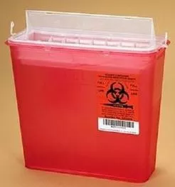1.25 Gallon MedSafe Red Vertical Entry Sharps Container - 9601-01