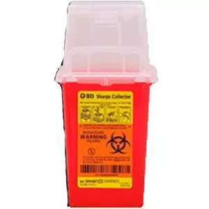 1.5 Qt Nestable Sharps Container, 9" X 4.5" X 4"