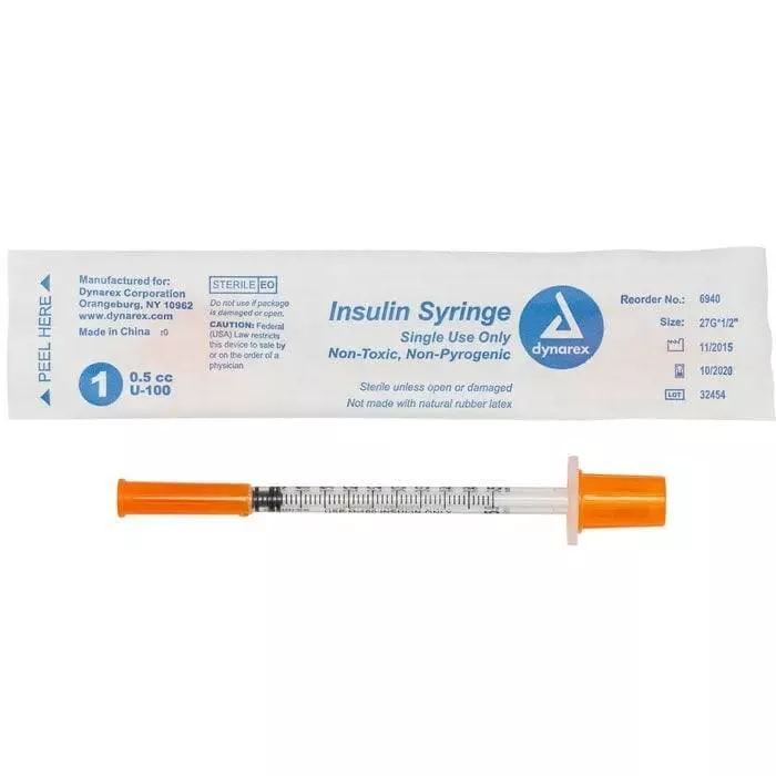 1 mL Insulin Syringe, Box of 100