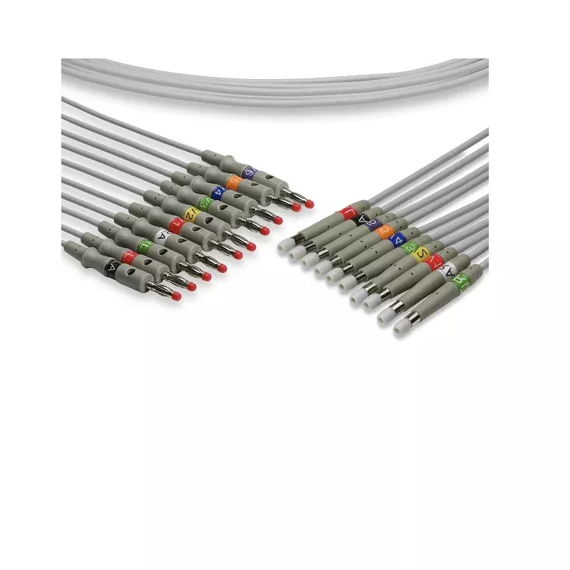 10-Lead Replaceable Lead Set with Banana Clip
