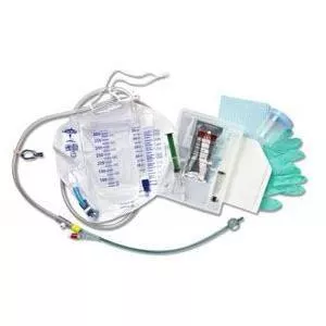 100% Silicone Closed System Foley Catheter Tray 16 Fr 10 cc