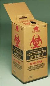 11 Gallon Safe-T-Tainer Biohazard Waste Container Brown Base - 45576