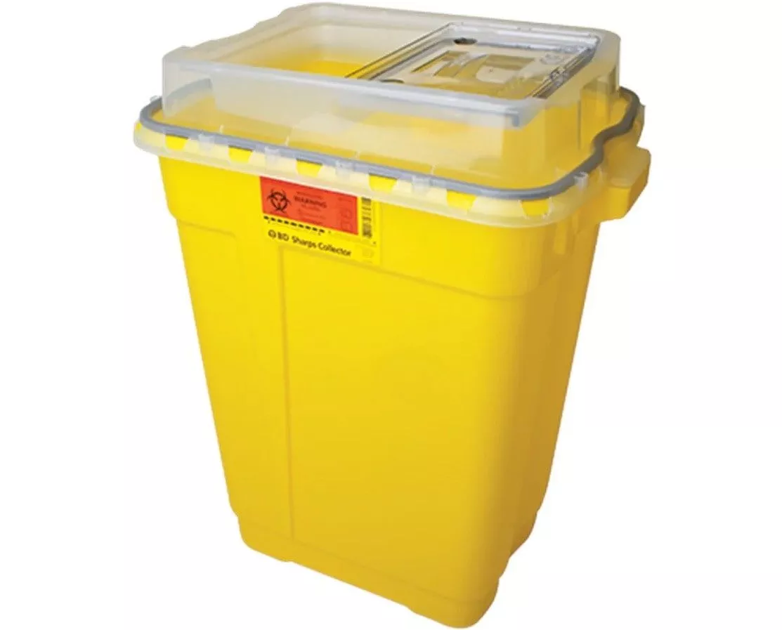 19 Gallon BD Chemotherapy Sharps Container, Slide Top With Gasket - 305613