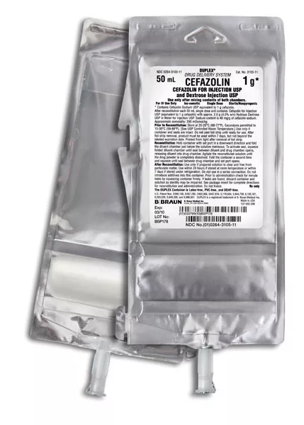 1g Cefazolin For Injection USP &Dextrose Injection USP,50mL, 24/csBBRAUN-3103-11