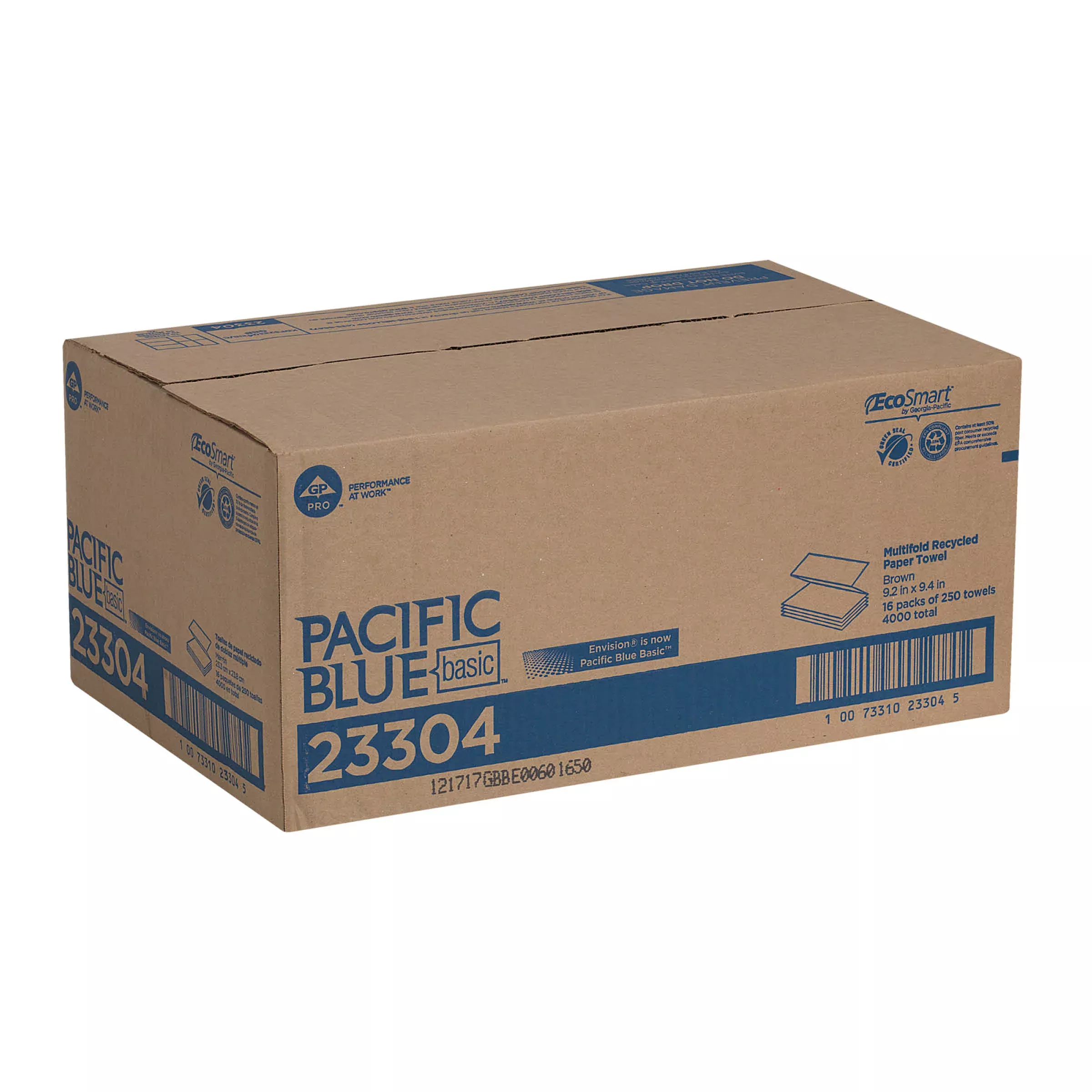 23304 Pacific Blue Basic Multi-Fold 1-Ply Paper Towel by Georgia-Pacific