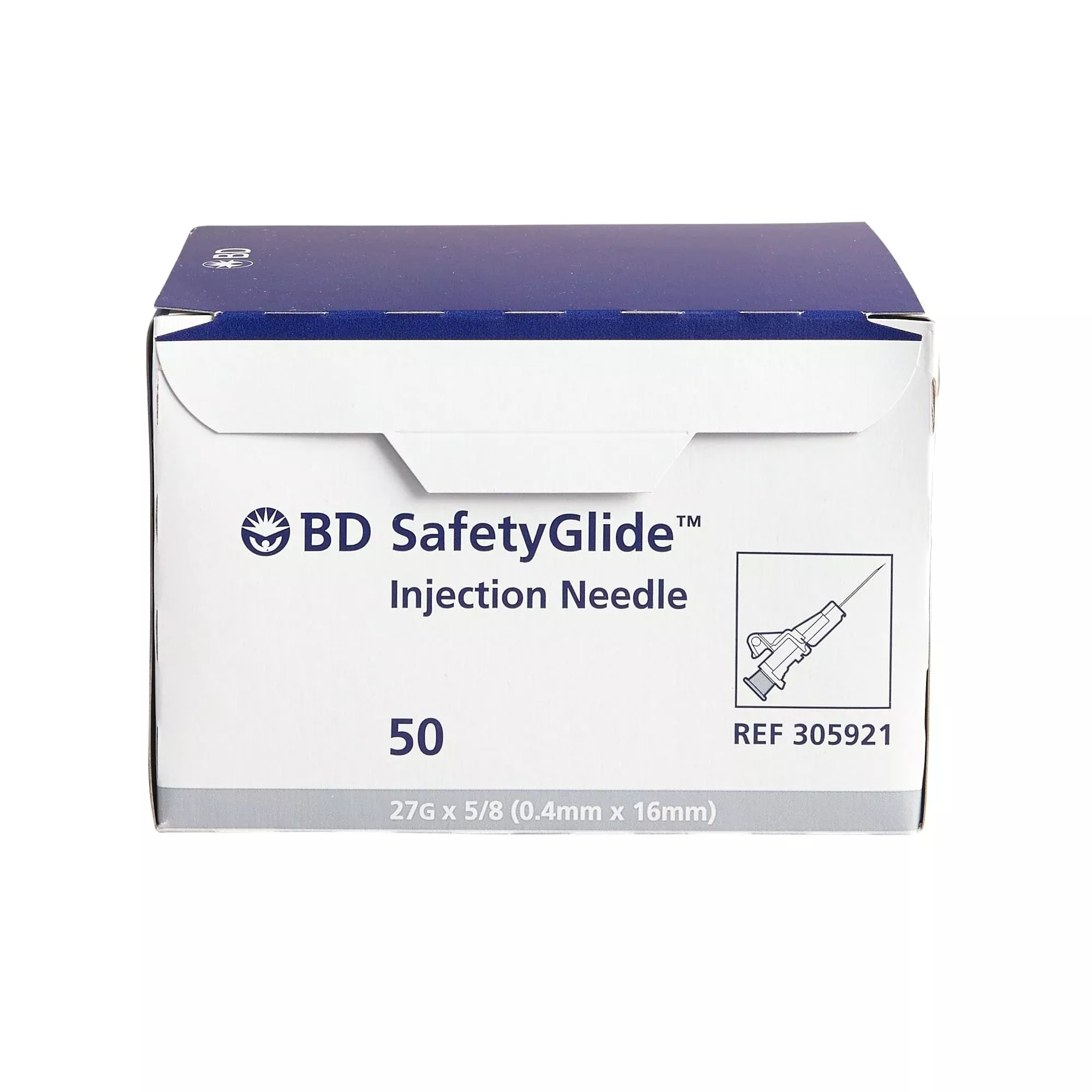 27G BD Needle 5/8" 305921 BD SafetyGlide™ 50 each/box, 10 box/case