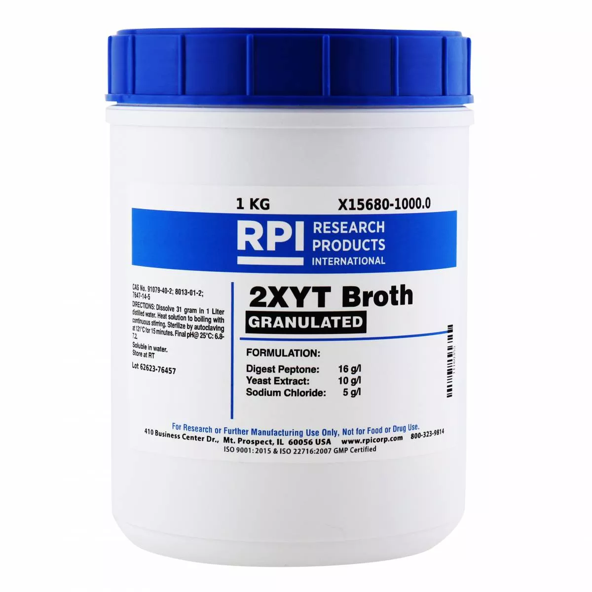 2XYT Broth, Granulated,1 KilogramRPI-X15680-1000.0
