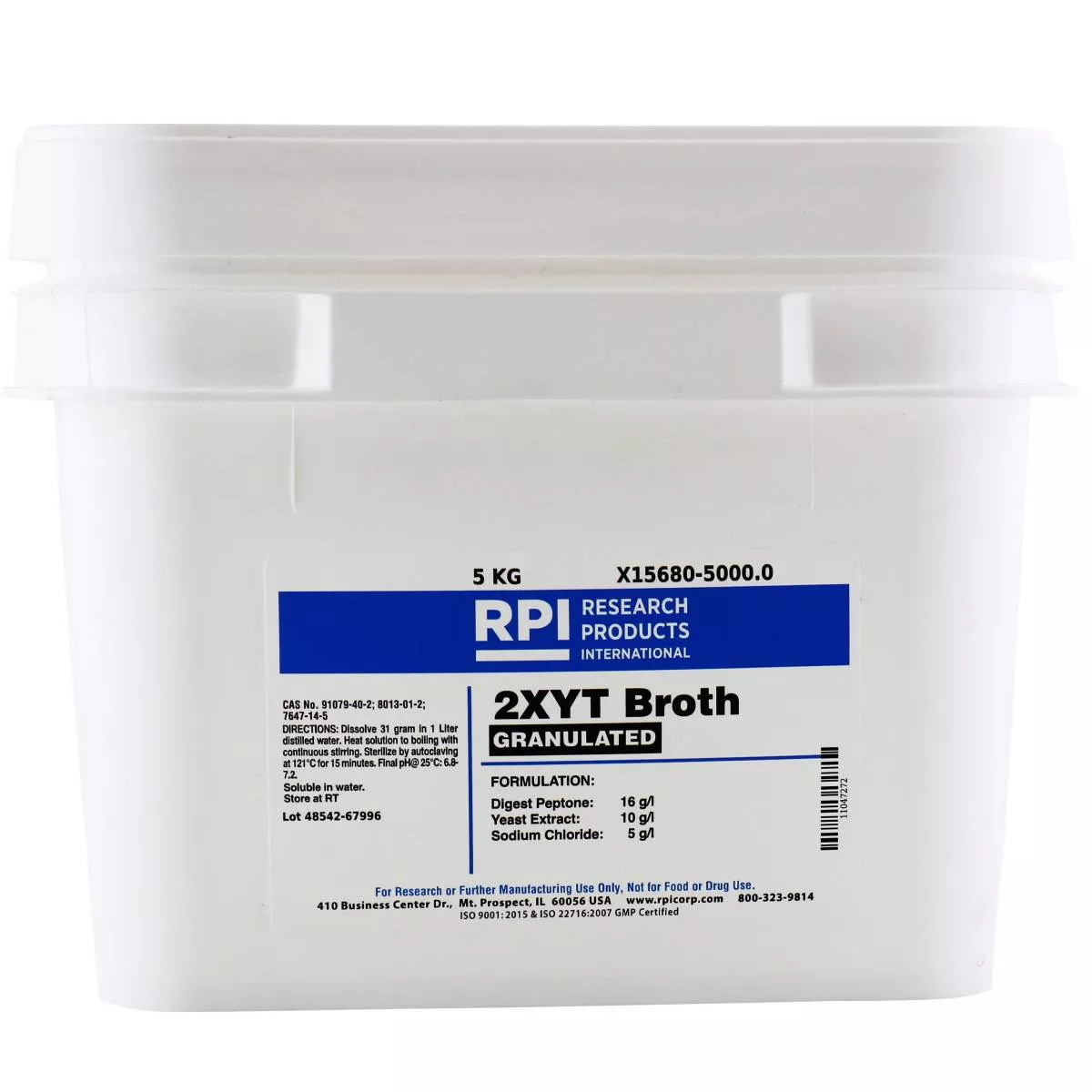 2XYT Broth, Granulated,5 KilogramsRPI-X15680-5000.0
