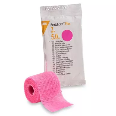 3M - 3M Adaptic Touch - 82002X - Tape, Cast Scotchcast 2 X 4 Yds Brt Pnk