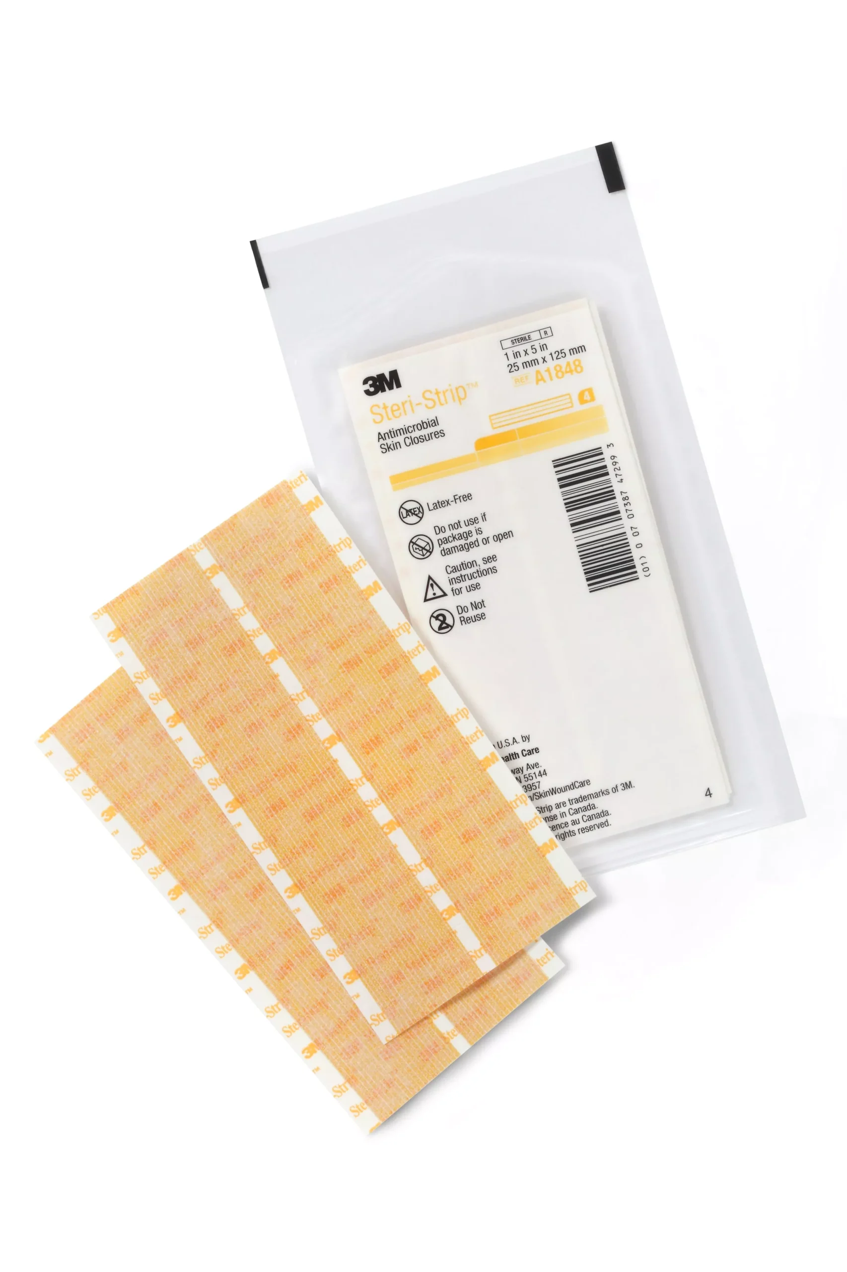 3M™ Steri-Strip™ Antimicrobial Skin Closure Strip, 25/BX