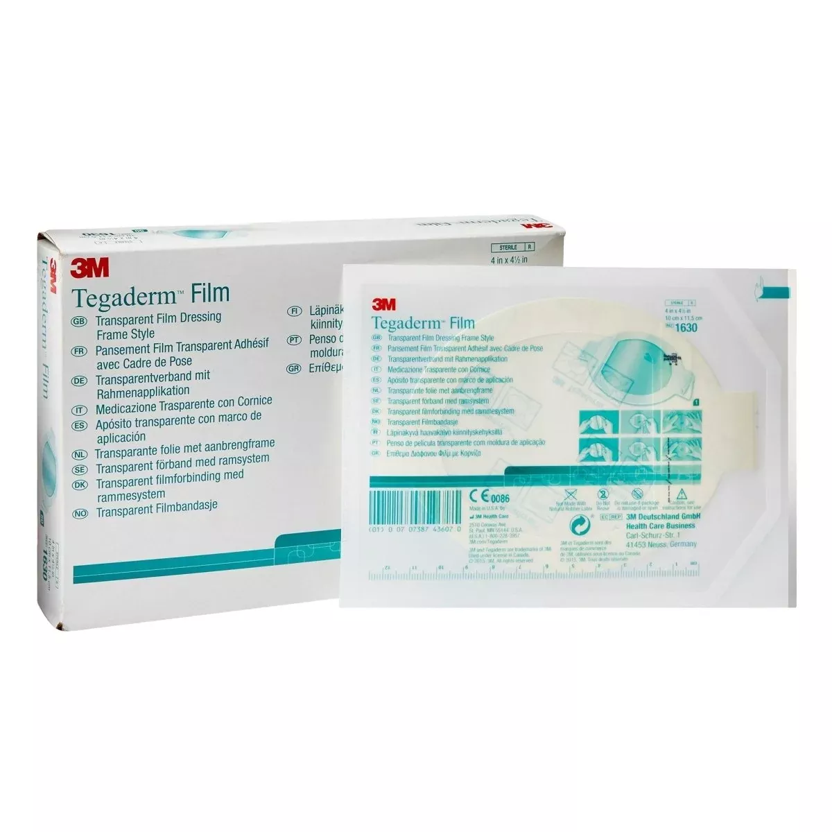 3M Tegaderm Film Transparent Dressing Oval, Frame Style Delivery Without Label, Sterile