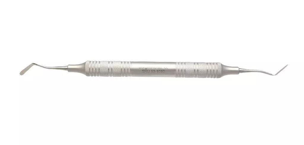 #6 Dental Plastic Filling Instrument - Double-Sided Placement Instrument with Hollow Stainless Steel Handle