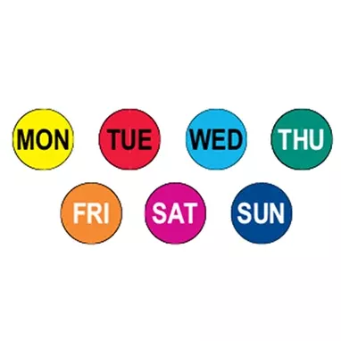 7 Days of the Week Circle Label Kit H-18870-13416