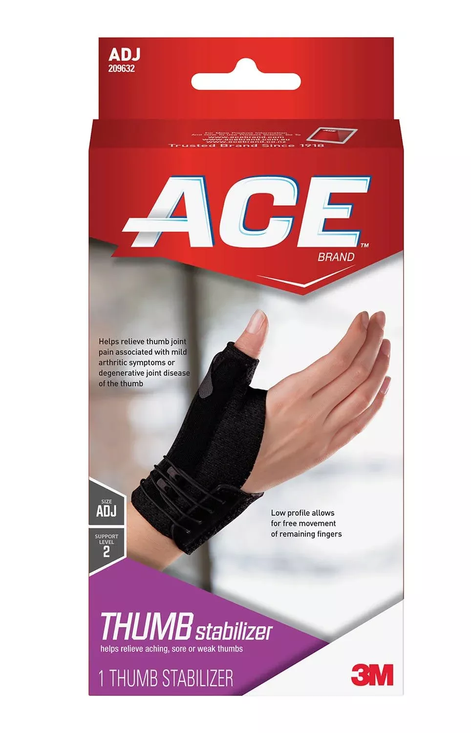 ACE™ Brand Deluxe Thumb Stabilizer, 12/BX