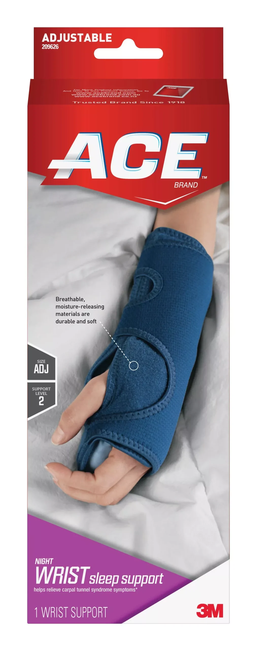 ACE™ Night Wrist Sleep Support, 12/BX