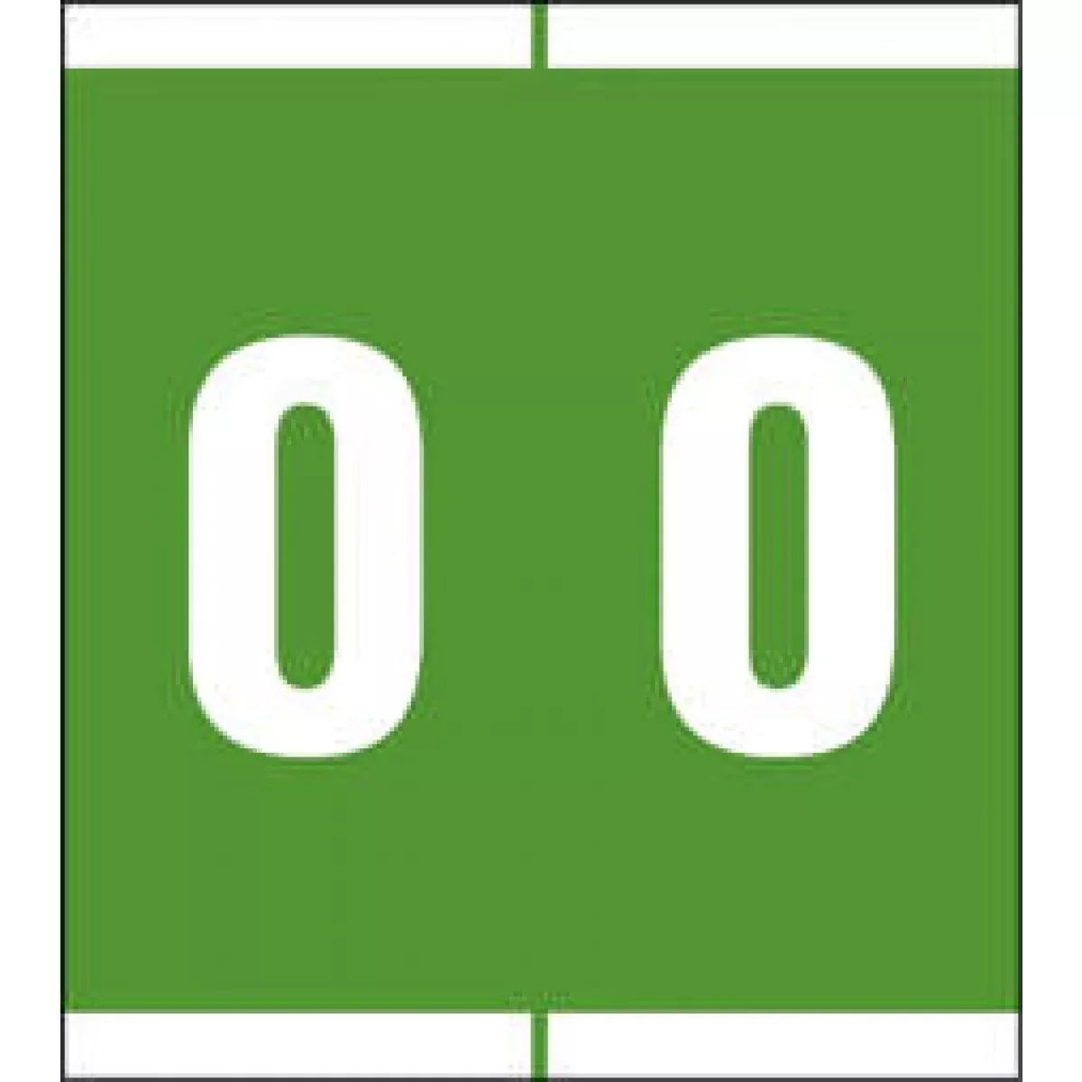 Acme Compatible Color Code Label Numeric "0" 1 1/2" X 1 11/16" Green Mylar Permanent - 500 Per Roll