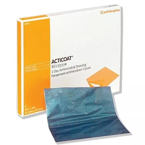ACTICOAT Antimicrobial Barrier Burn Dressing with Nanocrystalline Silver 5" x 5"