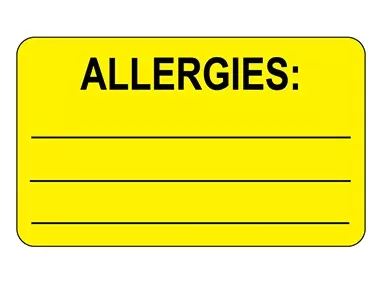 Allergies Labels H-17614-15211