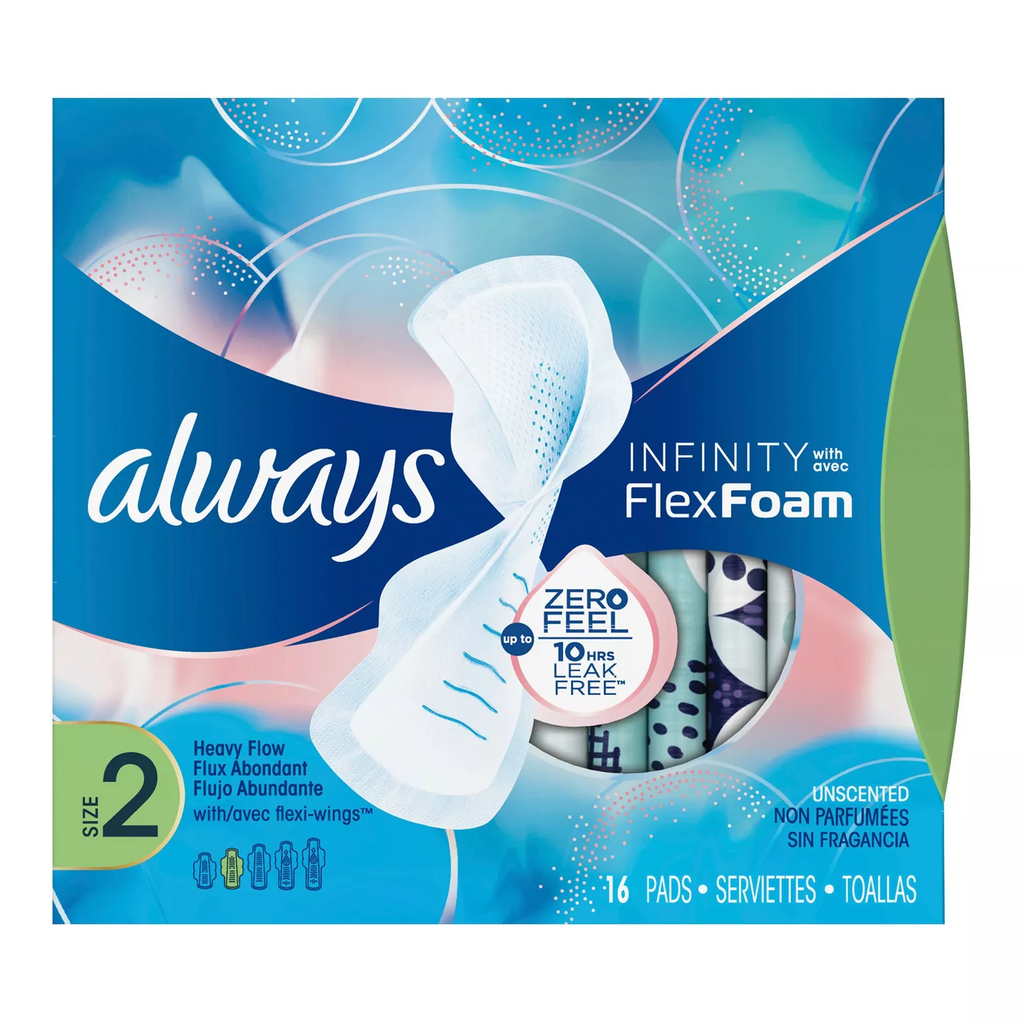 Always Infinity Super Pads with Wings, Size 2