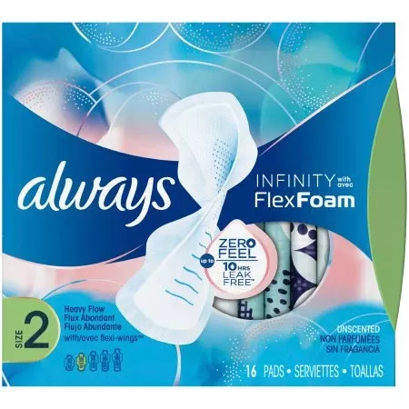 Always Infinity with Flex Foam Feminine Pad, Maxi with Wings (10037000117145)