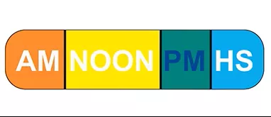 AM NOON PM HS Labels H-2209-13431
