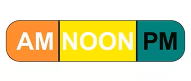 AM NOON PM Labels H-2210-13432