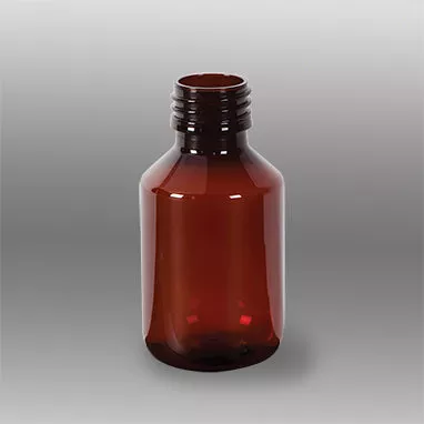 Amber Plastic Bottles Only, 100mL H-10289-12092