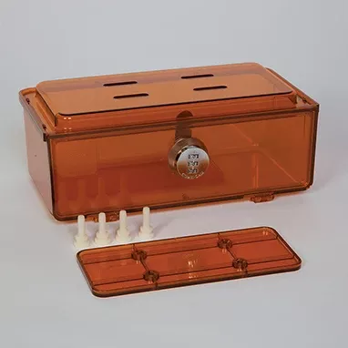 Amber Rugged Refrigerator Box, Dial Combination Lock H-19168-15677