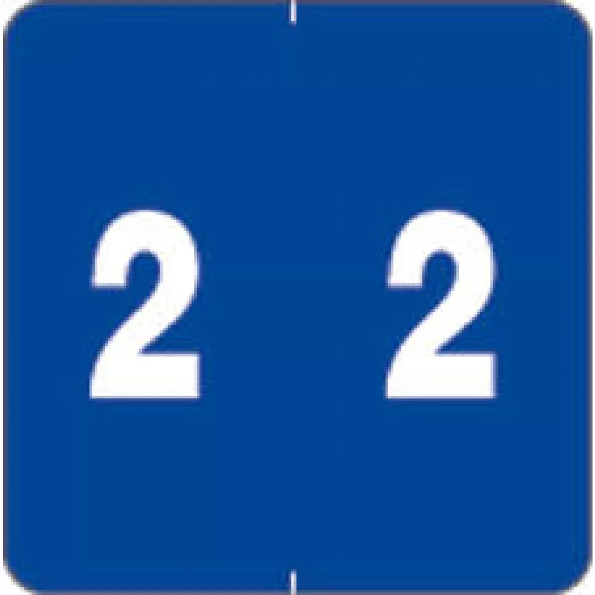 Ames Compatible Color Code Label Numeric "2" 1 7/8" X 1 7/8" 5/8"H Numbers Dark Blue Permanent - 1000 Per Roll