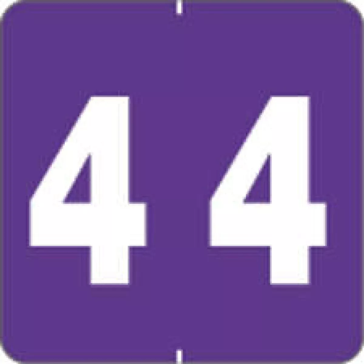 Ames Compatible Color Code Label Numeric "4" 1 7/8" X 1 7/8" 1"H Numbers Purple Permanent - 1000 Per Roll
