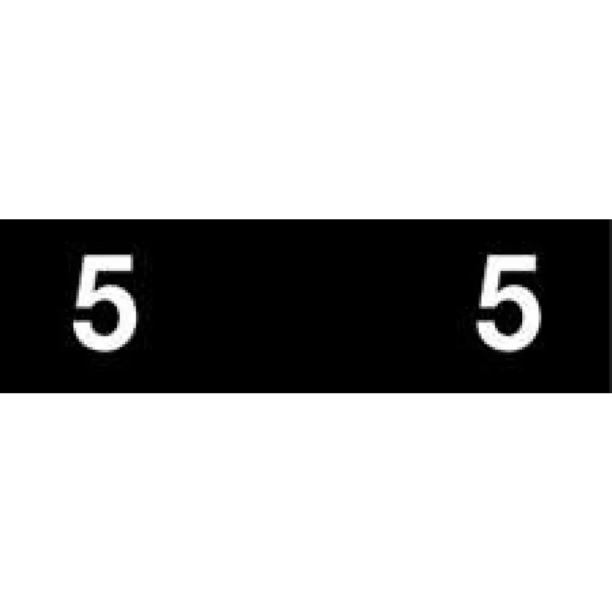 Ames Compatible Color Code Label Numeric "5" 1 3/4" X 1/2" Black Mylar Permanent - 1000 Per Roll