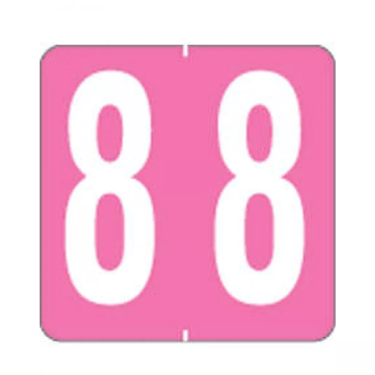 Ames Compatible Color Code Label Numeric "8" 1 7/8" X 1 7/8" 1 1/2" H Numbers Pink Permanent - 1000 Per Roll