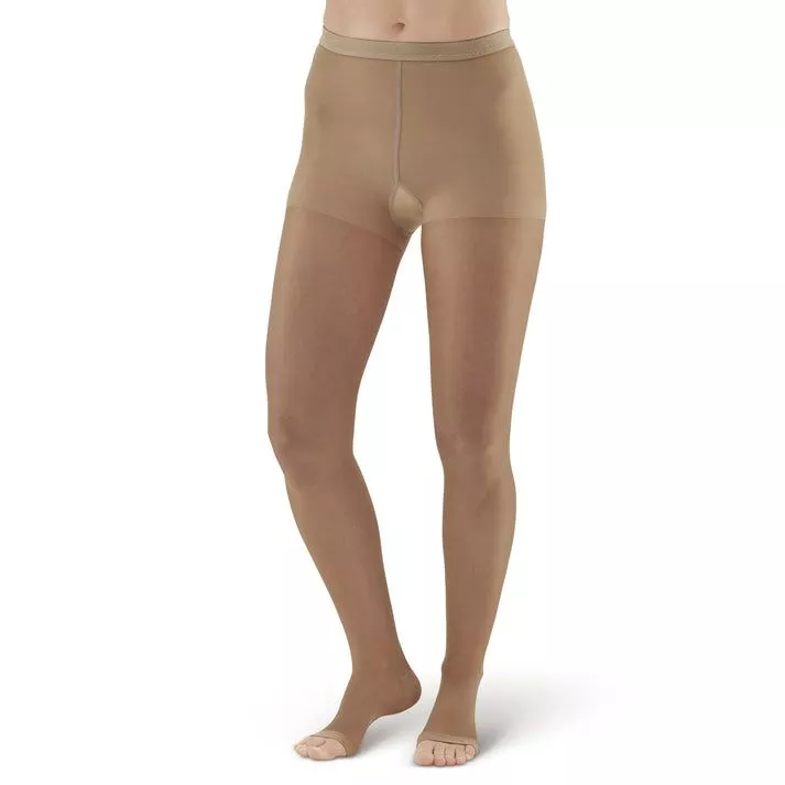 Ames Walker 15OT Open Toe 15-20 mmHg Sheer Support Pantyhose