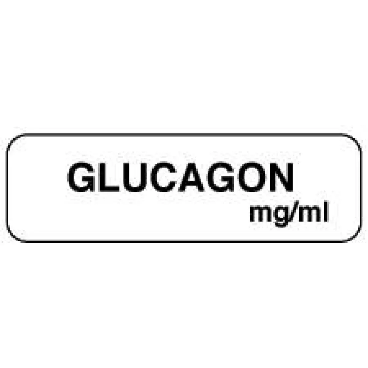 Anesthesia Label (Paper, Permanent) Glucagon Mg/Ml 1 1/4" X 3/8" White - 1000 Per Roll