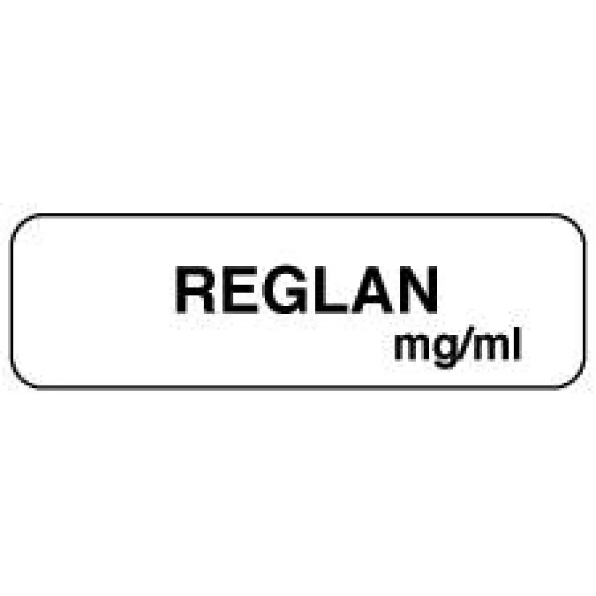Anesthesia Label (Paper, Permanent) Reglan Mg/Ml 1 1/4" X 3/8" White - 1000 Per Roll