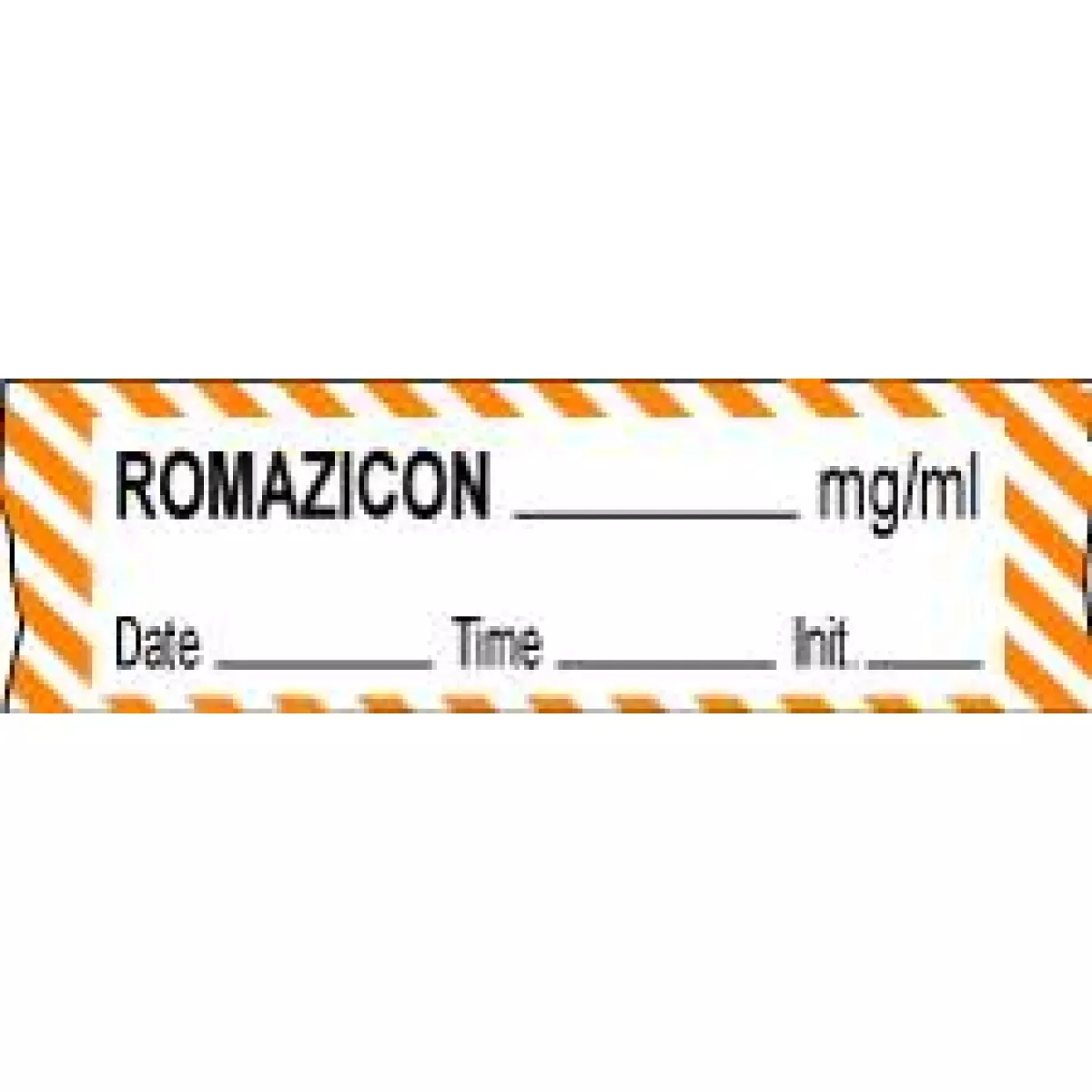 Anesthesia Tape With Date, Time & Initial (Removable) Romazicon Mg/Ml 1/2" X 500" - 333 Imprints - White With Orange - 500 Inches Per Roll