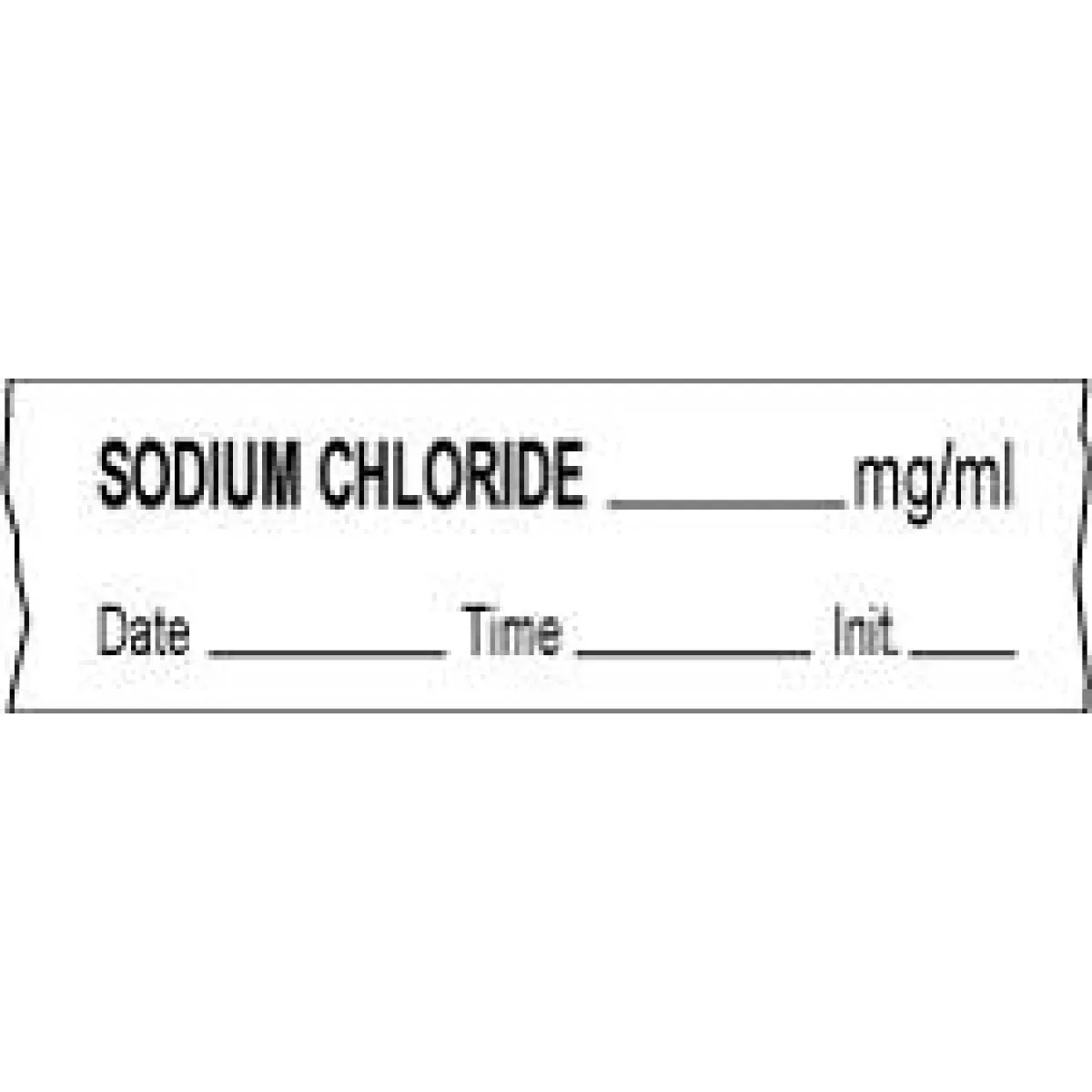 Anesthesia Tape With Date, Time & Initial (Removable) Sodium Chloride Mg/Ml 1/2" X 500" - 333 Imprints - White - 500 Inches Per Roll