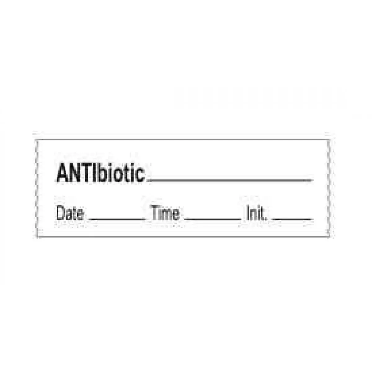 Anesthesia Tape With Date, Time & Initial | Tall-Man Lettering (Removable) Antibiotic 1/2" X 500" - 333 Imprints - White - 500 Inches Per Roll