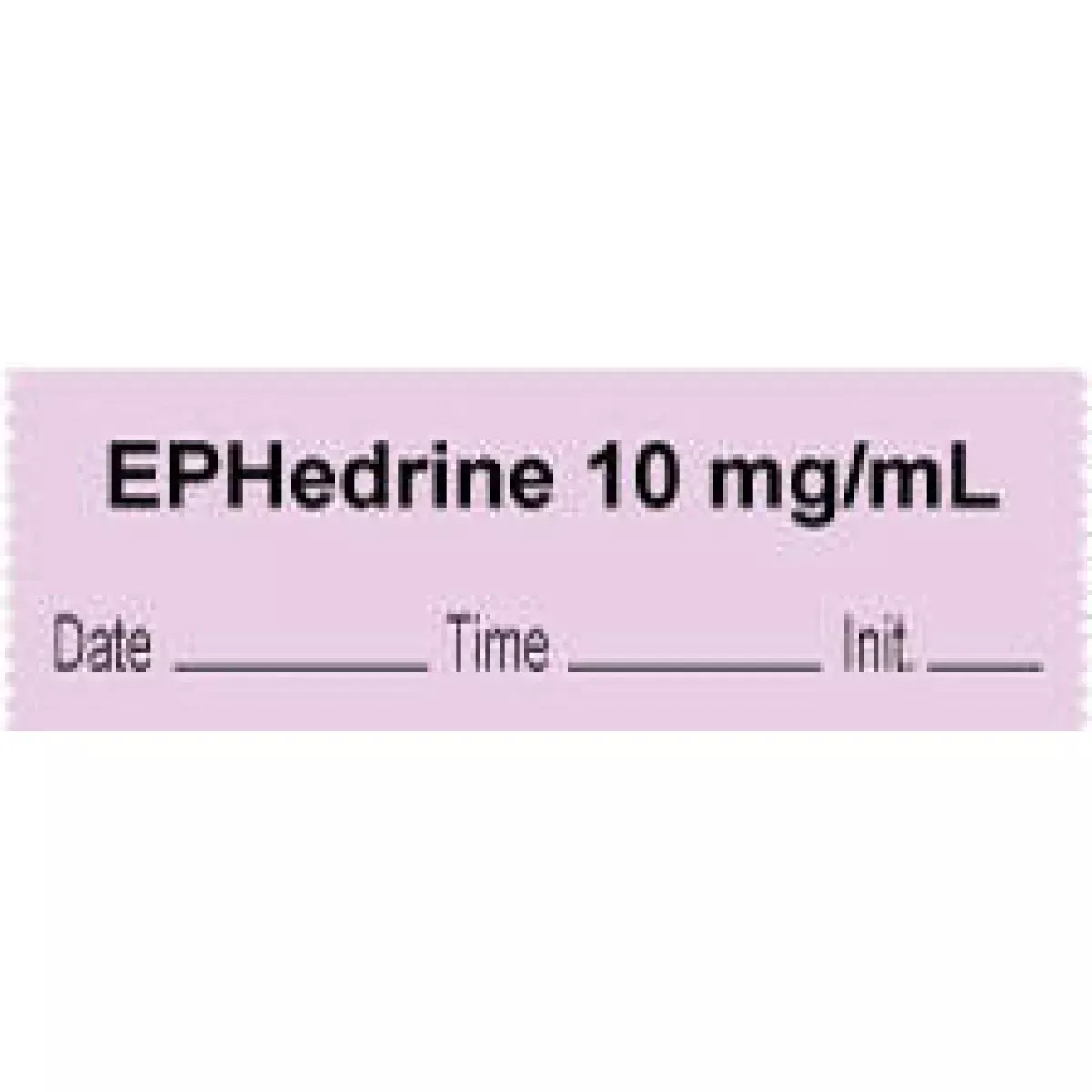Anesthesia Tape With Date, Time & Initial | Tall-Man Lettering (Removable) "Ephedrine 10 Mg/Ml" 1/2" X 500" Violet - 333 Imprints - 500 Inches Per Roll
