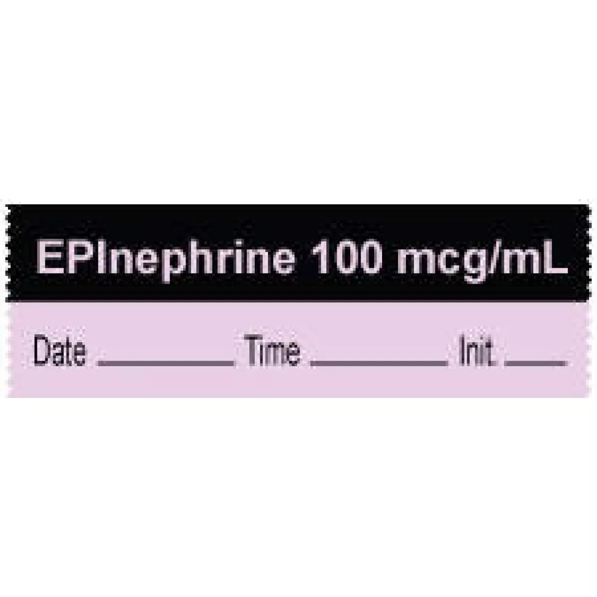 Anesthesia Tape With Date, Time & Initial | Tall-Man Lettering (Removable) "Epinephrine 1:1,000" 1/2" X 500" Violet And Black - 333 Imprints - 500 Inches Per Roll