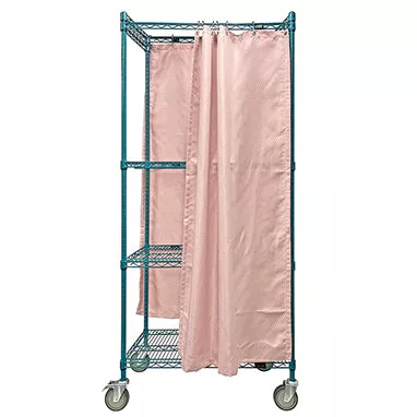 Antimicrobial Storage Cart with Curtains, 36" H-20460-16295