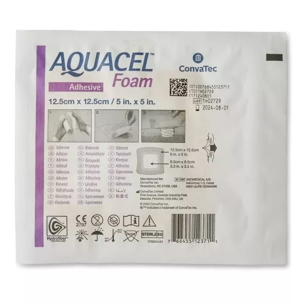 Aquacel Silicone Adhesive with Border Silicone Foam Dressing
