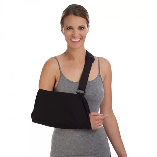Arm Sling with Shoulder Pad Procare Deluxe D-Ring / Hook and Loop Strap Closure Large #79-84007-0031