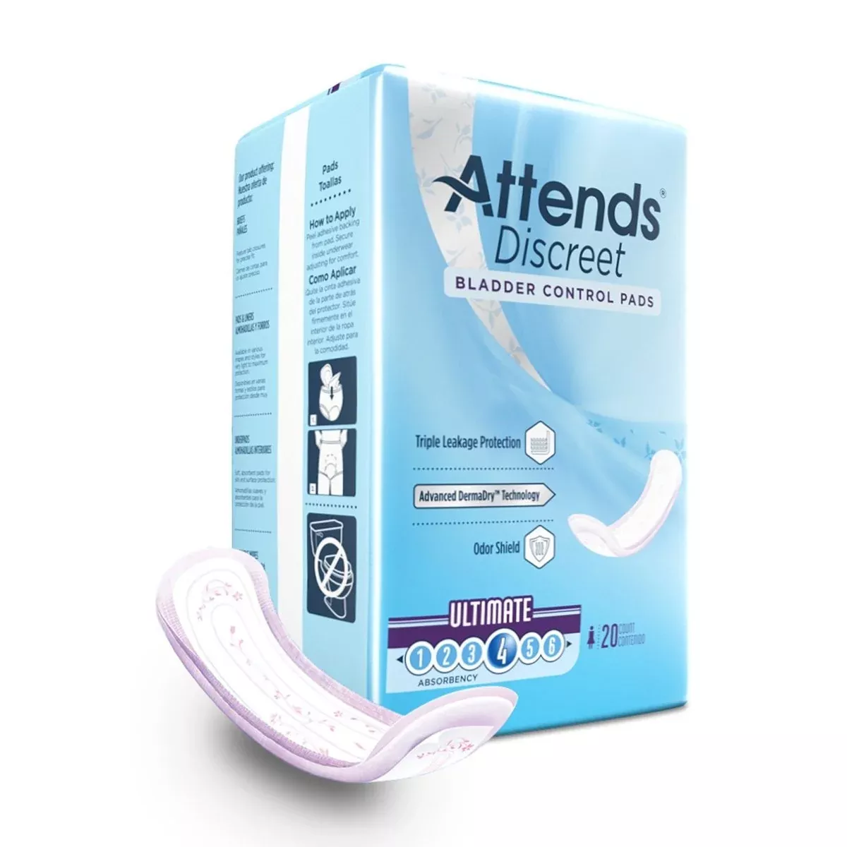 Attends Discreet Women's Ultimate Bladder Control Pad