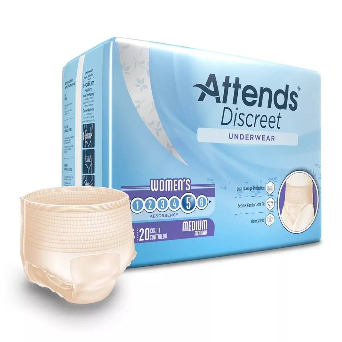 Attends Discreet Women's Underwear, Level 5 -Female