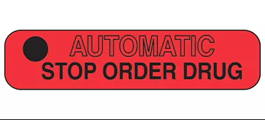 Automatic Stop Order Drug Labels H-2049-14877