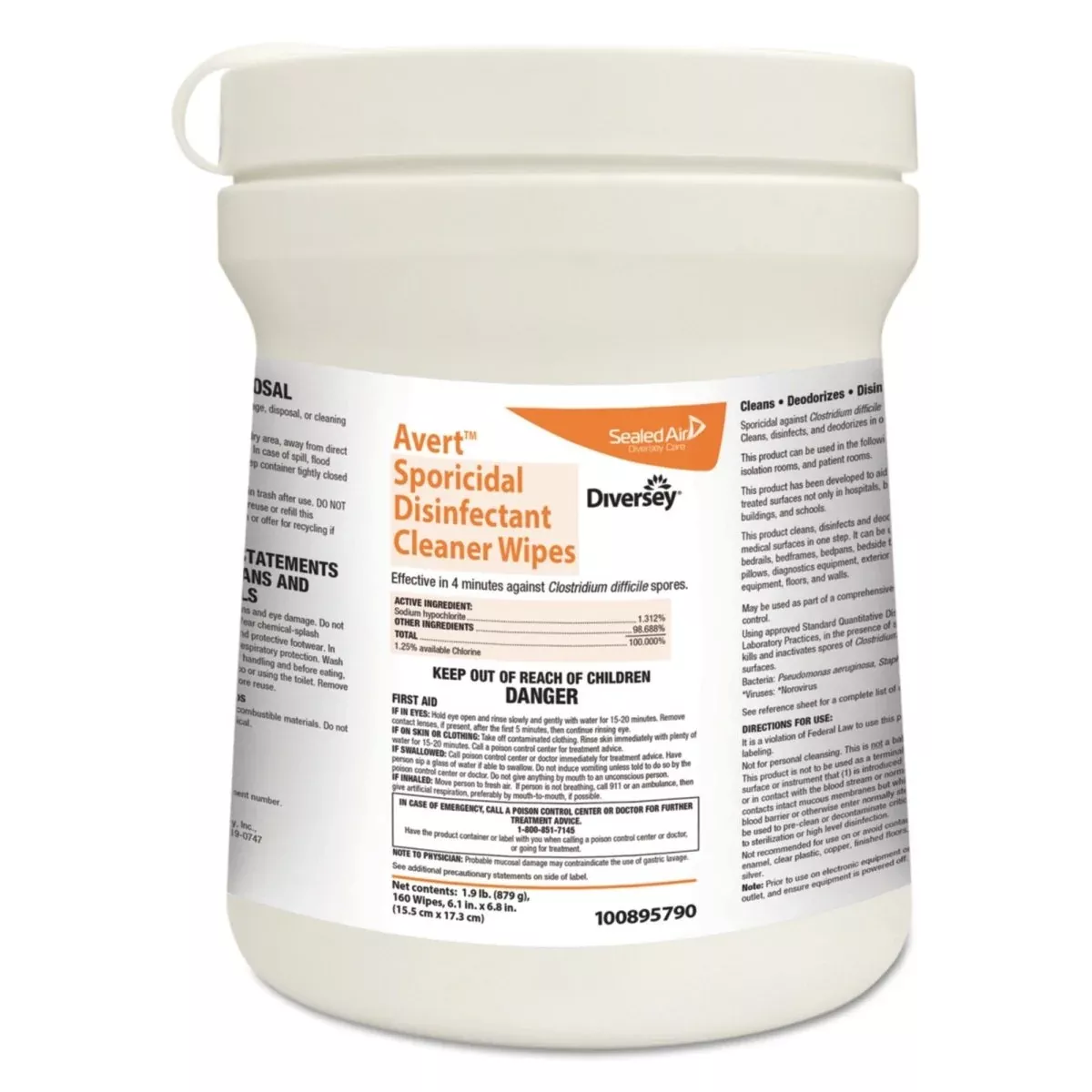 Avert Surface Disinfectant Cleaner Wipes
