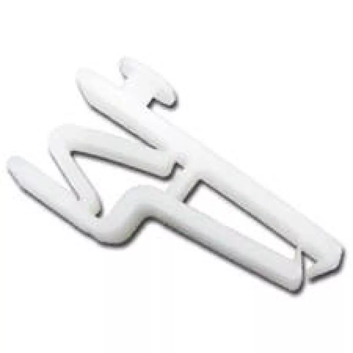 Badge Clip Plastic White - 500 Per Package