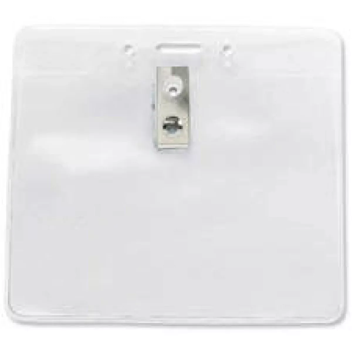 Badge Holder With Clip (Vinyl) 4" X 3" Clear - 100 Per Package